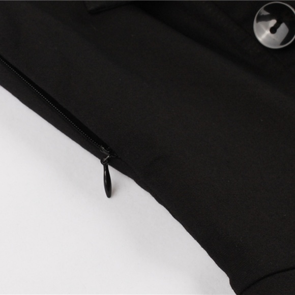 Retro Buttons and Plaid Sleeveless Dress - Picture 3 of 7